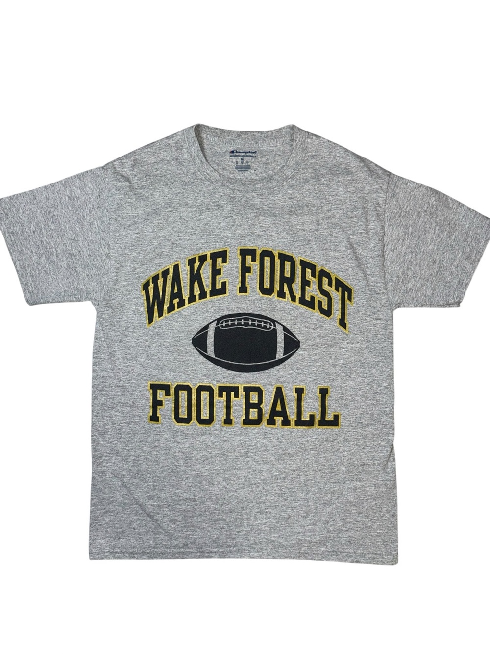 Champion Wake Forest Football Graphic T Shirt Gray Mens‎ Medium NCAA Tee